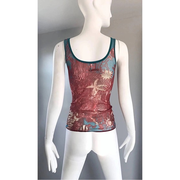 IN SEARCH OF Jean Paul gaultier sea life print top - Picture 2 of 4